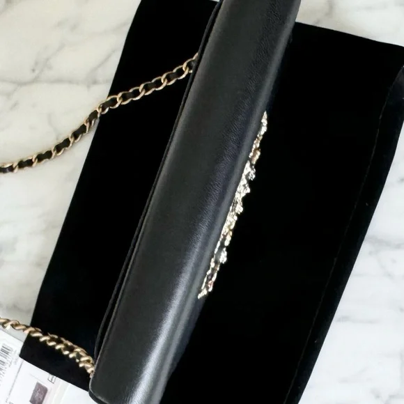 Chanel Wallet On Chain EXTREMELY RARE Lucky Charms Black Calfskin Crossbody Bag - Picture 8 of 16